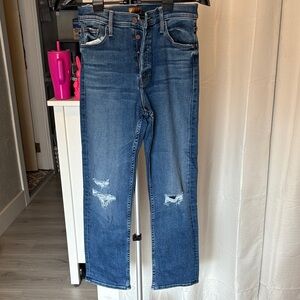 MOTHER Women’s Classic Blue Straight Jeans